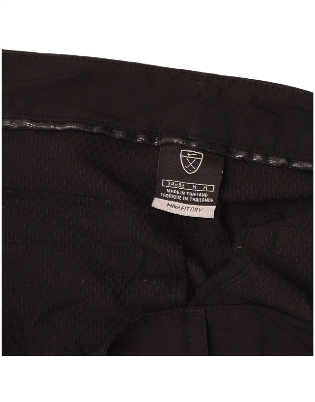 NIKE Mens Straight Casual Trousers W34 L32 Black Polyester