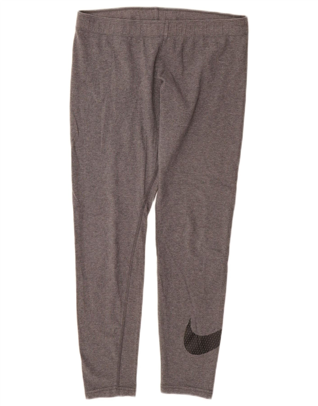 Nike Womens Graphic Leggings UK 12 Medium  Grey Cotton