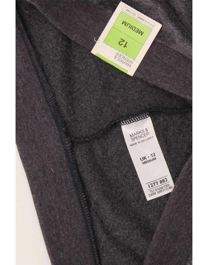 Marks & Spencer Womens Tracksuit Trousers UK 12 Medium W30 L30 Grey