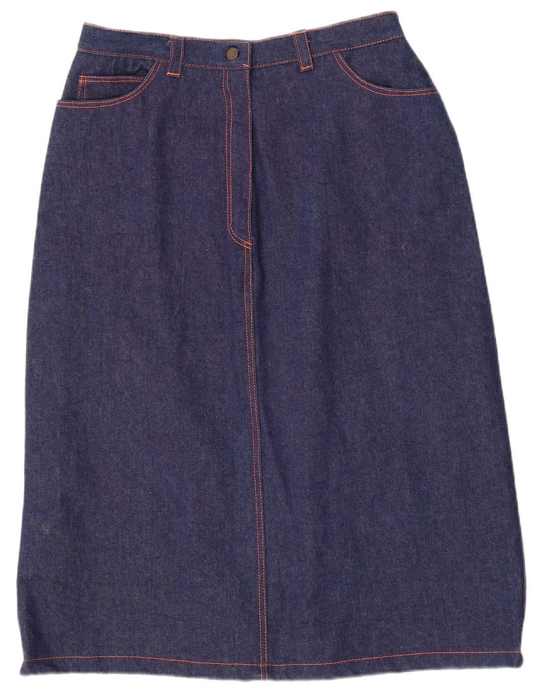 Vintage Womens Denim Skirt W31 Medium Navy Blue