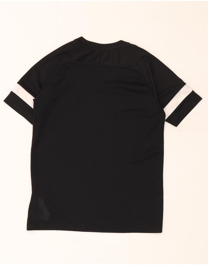 NIKE Boys Dri Fit T-Shirt Top 12-13 Years Large Black Colourblock