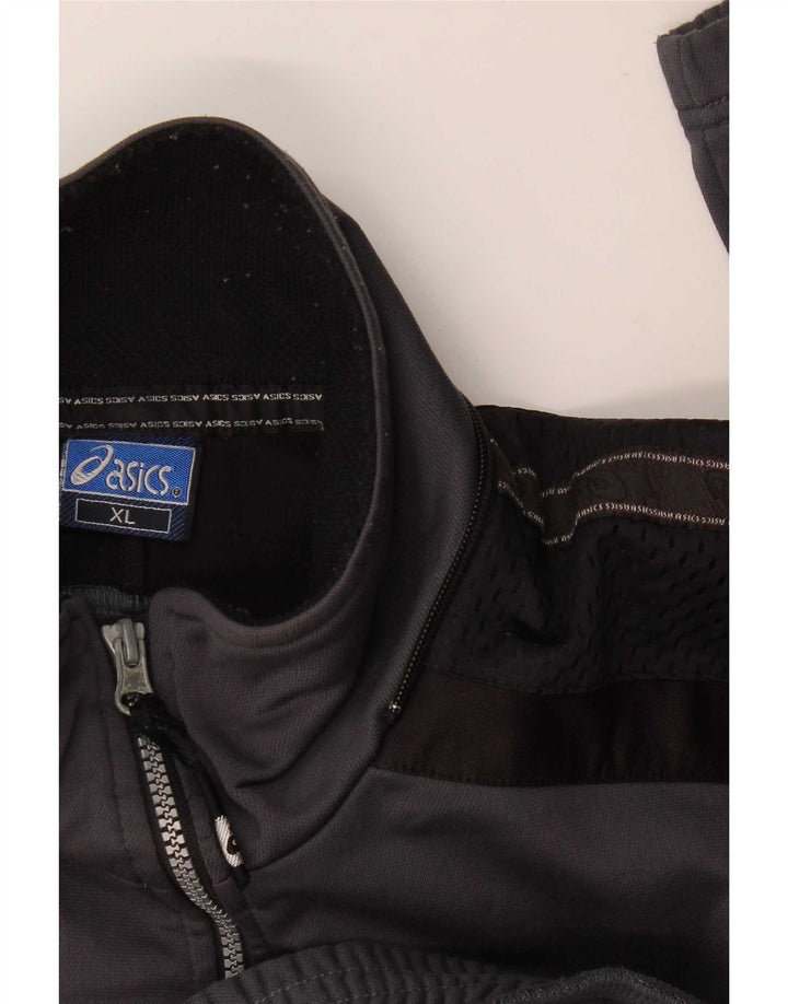 Asics Mens Tracksuit Top Jacket XL Grey Colourblock