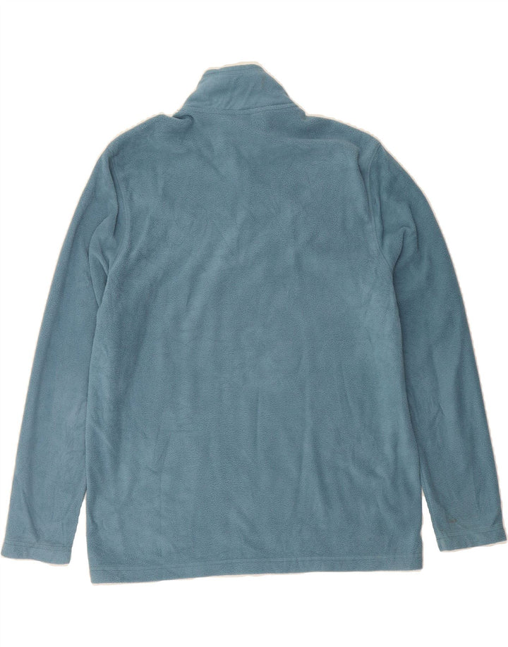 EDDIE BAUER Mens Zip Neck Fleece Jumper Medium Blue Polyester Vintage Eddie Bauer and Second-Hand Eddie Bauer from Messina Hembry 