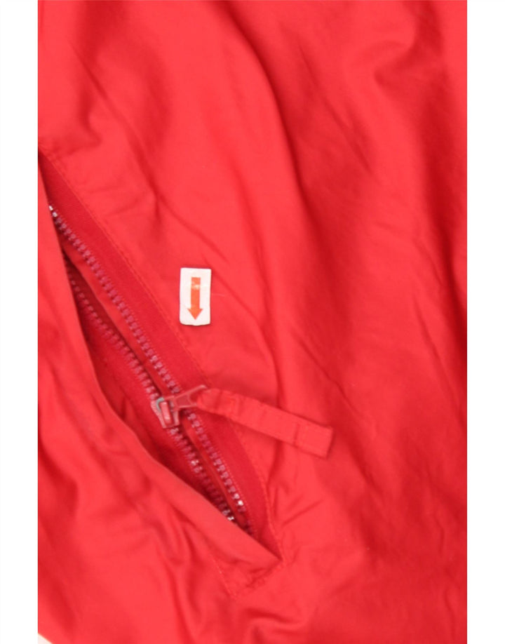 HENRY COTTONS Mens Hooded Rain Jacket IT 56 3XL Red Polyamide