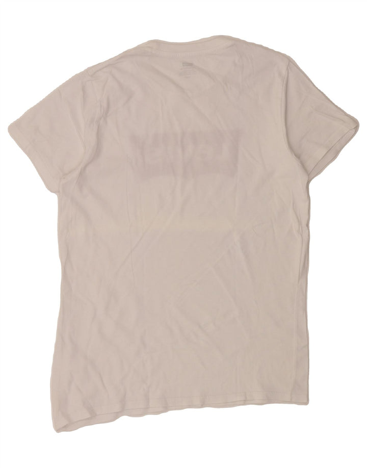 LEVI'S Mens Graphic T-Shirt Top Medium White Vintage Levi's and Second-Hand Levi's from Messina Hembry 