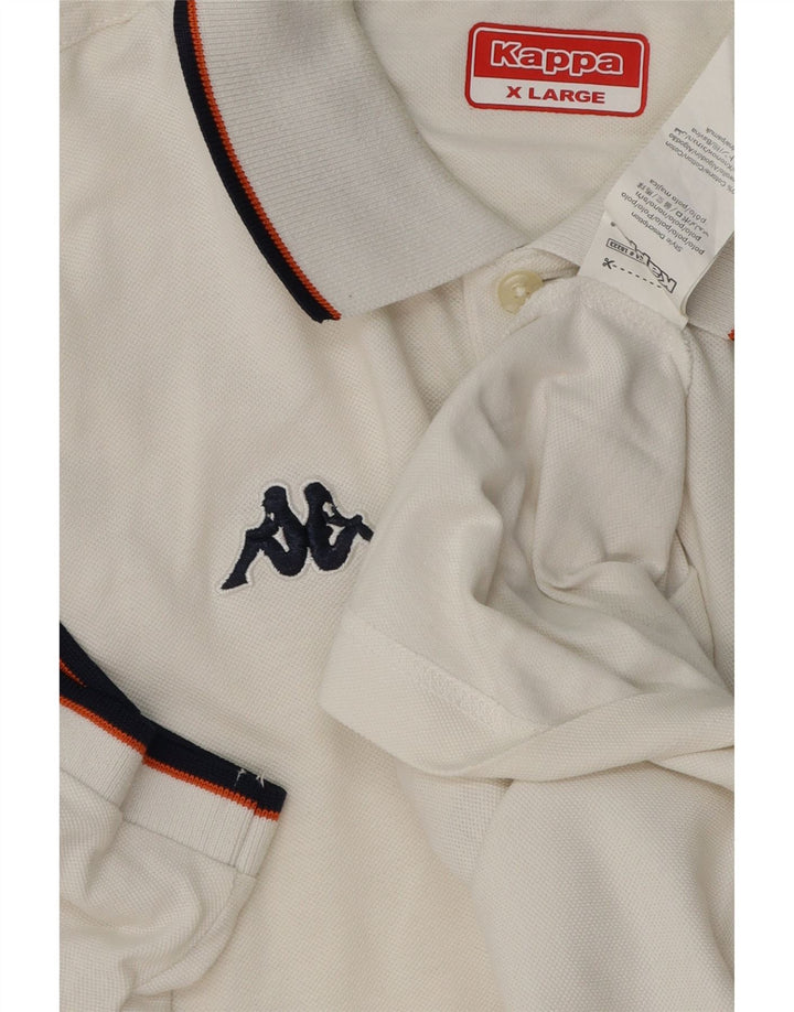 Kappa Mens Polo Shirt XL White Cotton