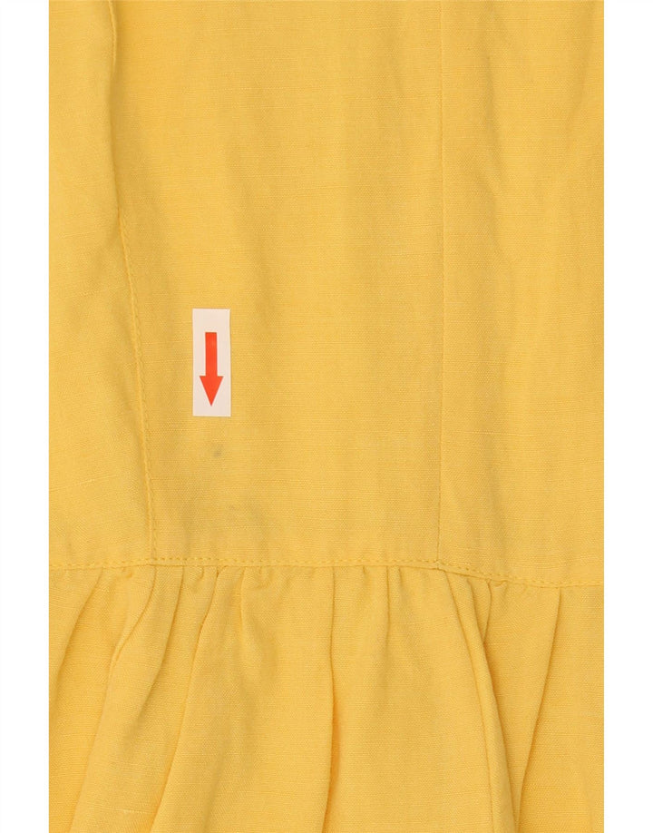 Roccobarocco Womens A-Line Dress UK 10 Small Yellow