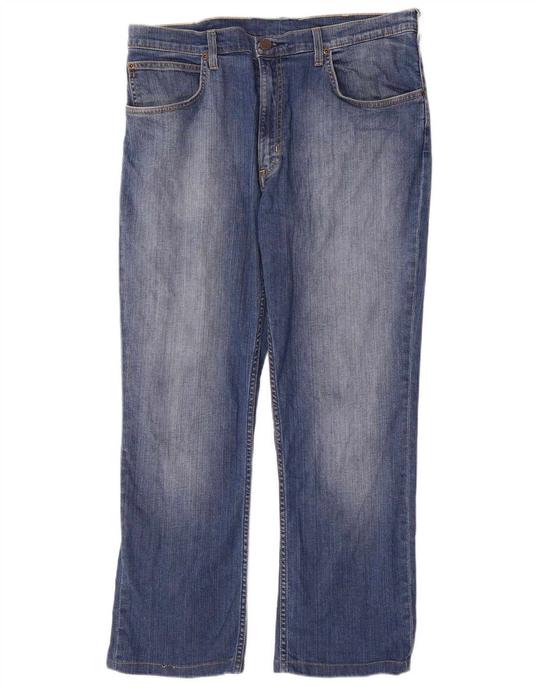 Lee Mens Brooklyn Straight Jeans W38 L29 Blue Cotton