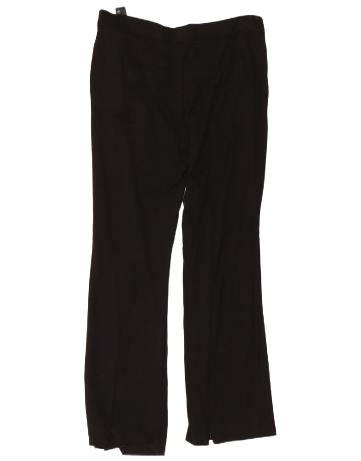 Massimo Dutti Womens Bootcut Trousers W34 L32 Black Viscose