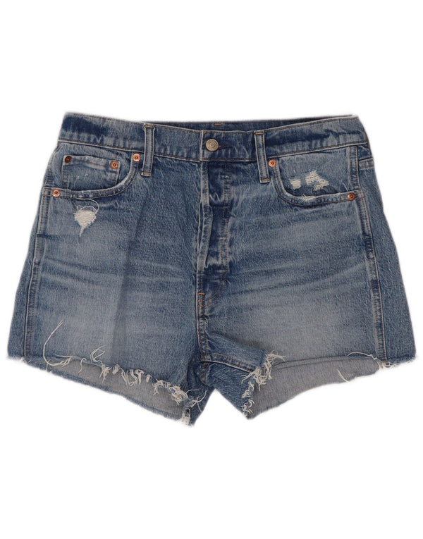 Gap Womens Distressed Denim Shorts W30 Medium Blue Cotton