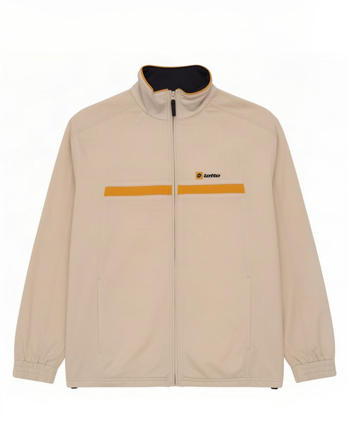 Lotto Mens Tracksuit Top Jacket IT 46/50 Medium White Colourblock Polyester