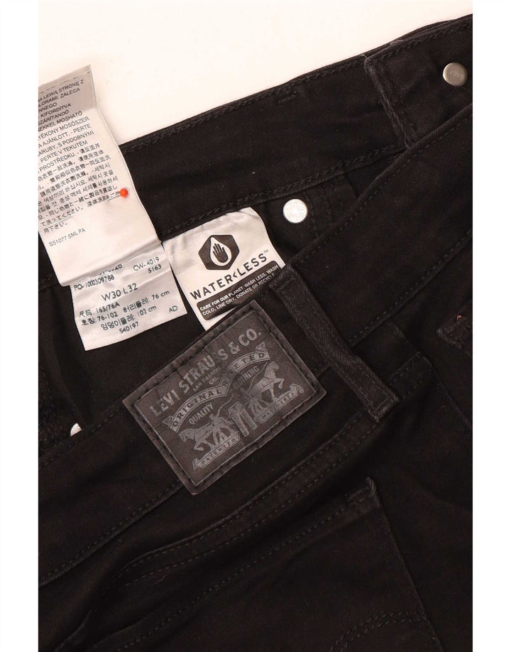 Levi's Womens 712 Slim Jeans W30 L32 Black Cotton
