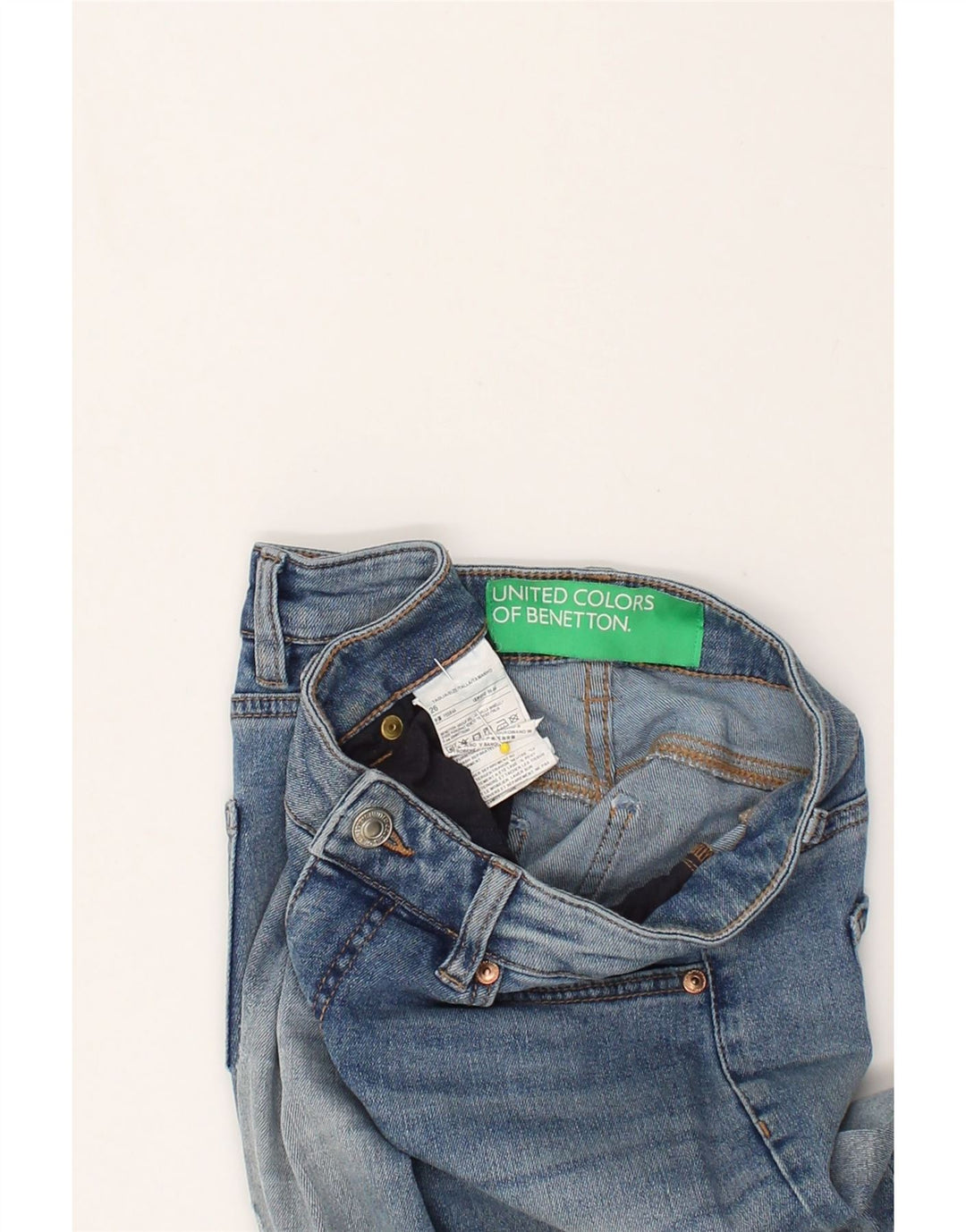 BENETTON Mens Straight Jeans W26 L33 Blue Cotton | Vintage Benetton | Thrift | Second-Hand Benetton | Used Clothing | Messina Hembry 