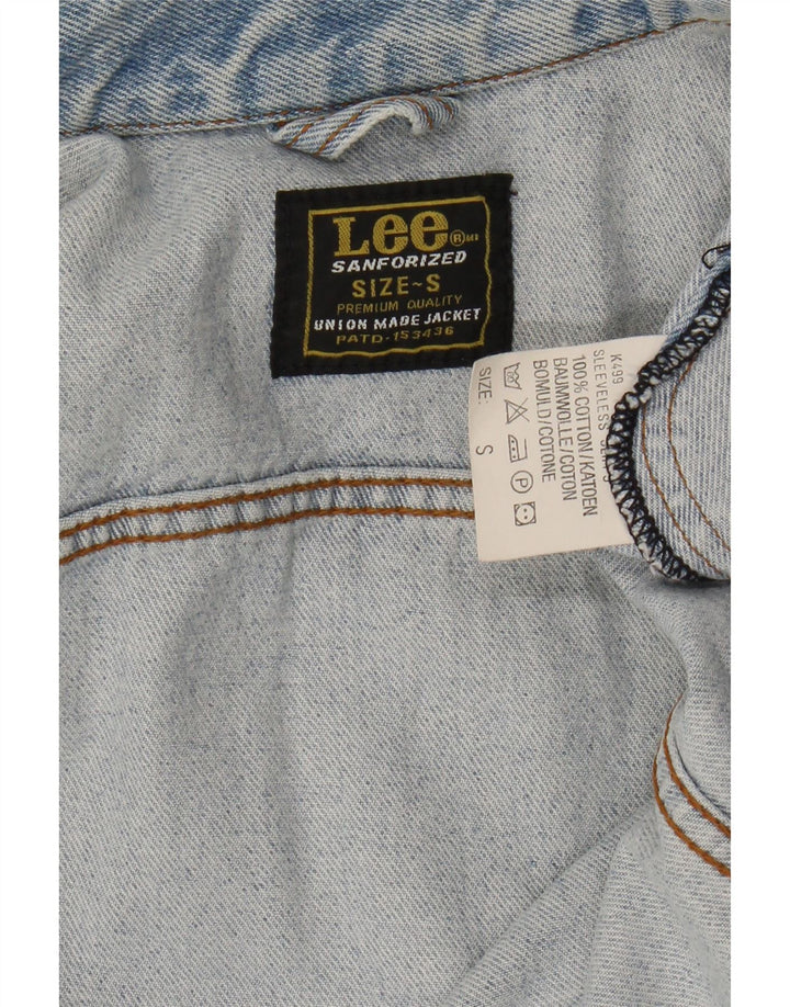 Lee Mens Denim Gilet UK 36 Small Blue Cotton