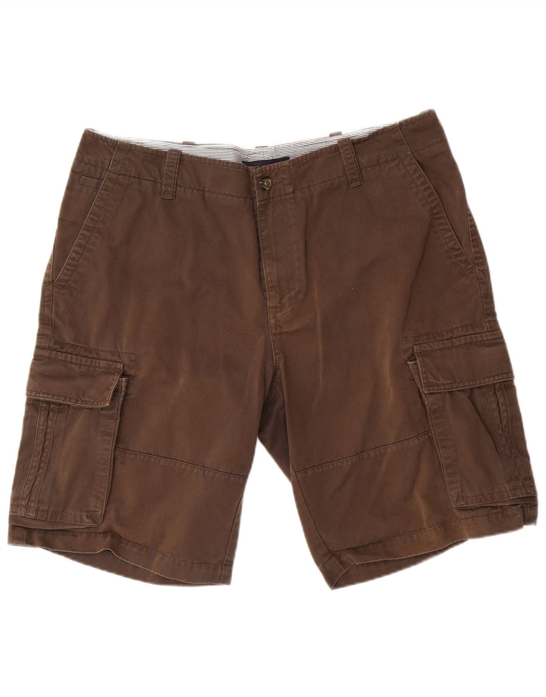 Tommy Hilfiger Mens Cargo Shorts W36 Large Brown Cotton