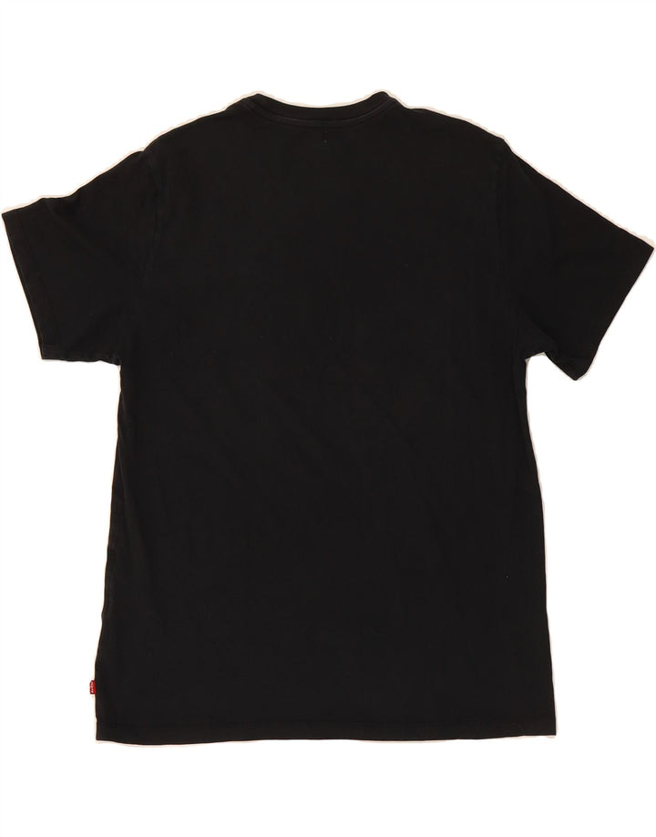 LEVI'S Mens Graphic T-Shirt Top Large Black Vintage Levi's and Second-Hand Levi's from Messina Hembry 