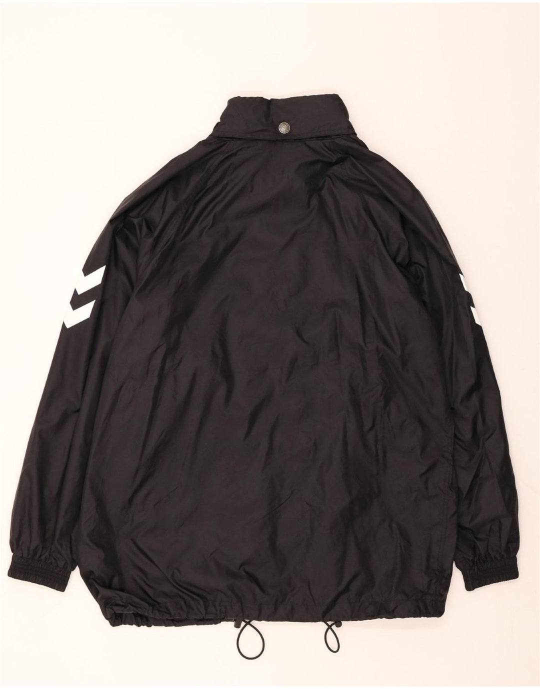 HUMMEL Mens Graphic Tracksuit Top Jacket Large Black Polyamide Vintage Hummel and Second-Hand Hummel from Messina Hembry 