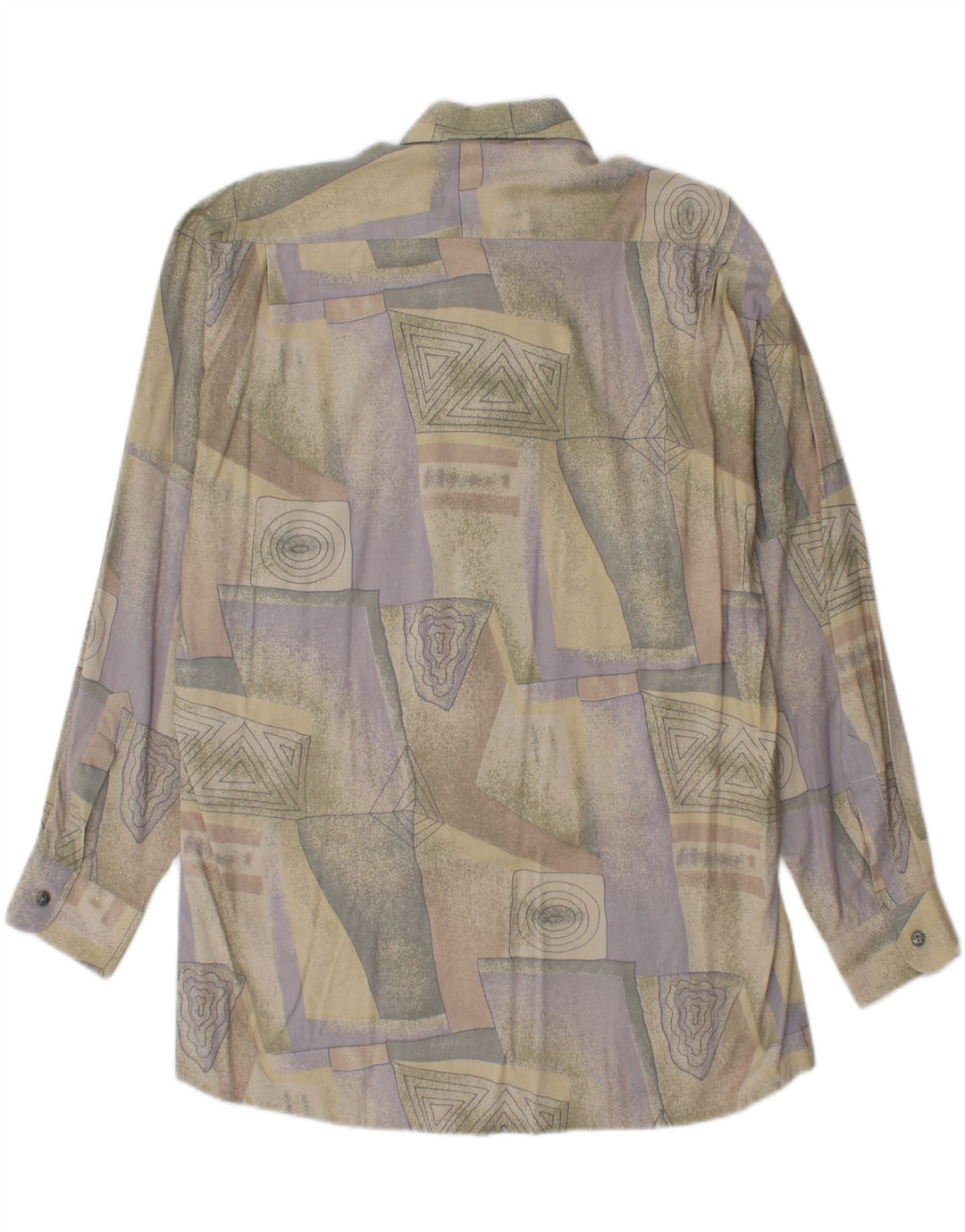 VINTAGE Mens Abstract Pattern Shirt Size 39/40 Medium Multicoloured