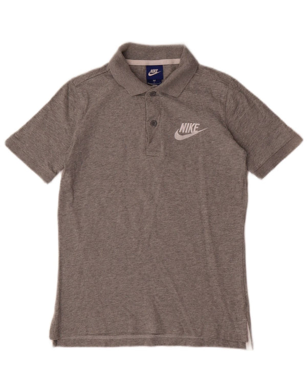 NIKE Boys Polo Shirt 10-11 Years Medium Grey