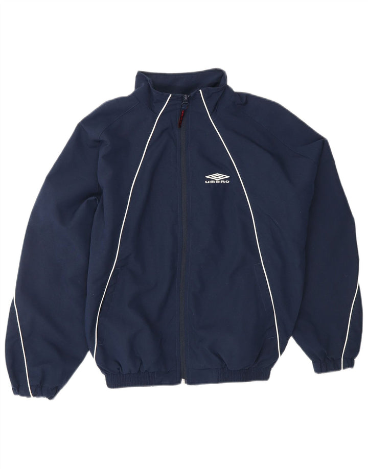 UMBRO Boys Graphic Tracksuit Top Jacket 10-11 Years Medium Navy Blue