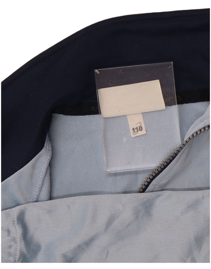 ASICS Boys Tracksuit Top Jacket 5-6 Years Blue Colourblock