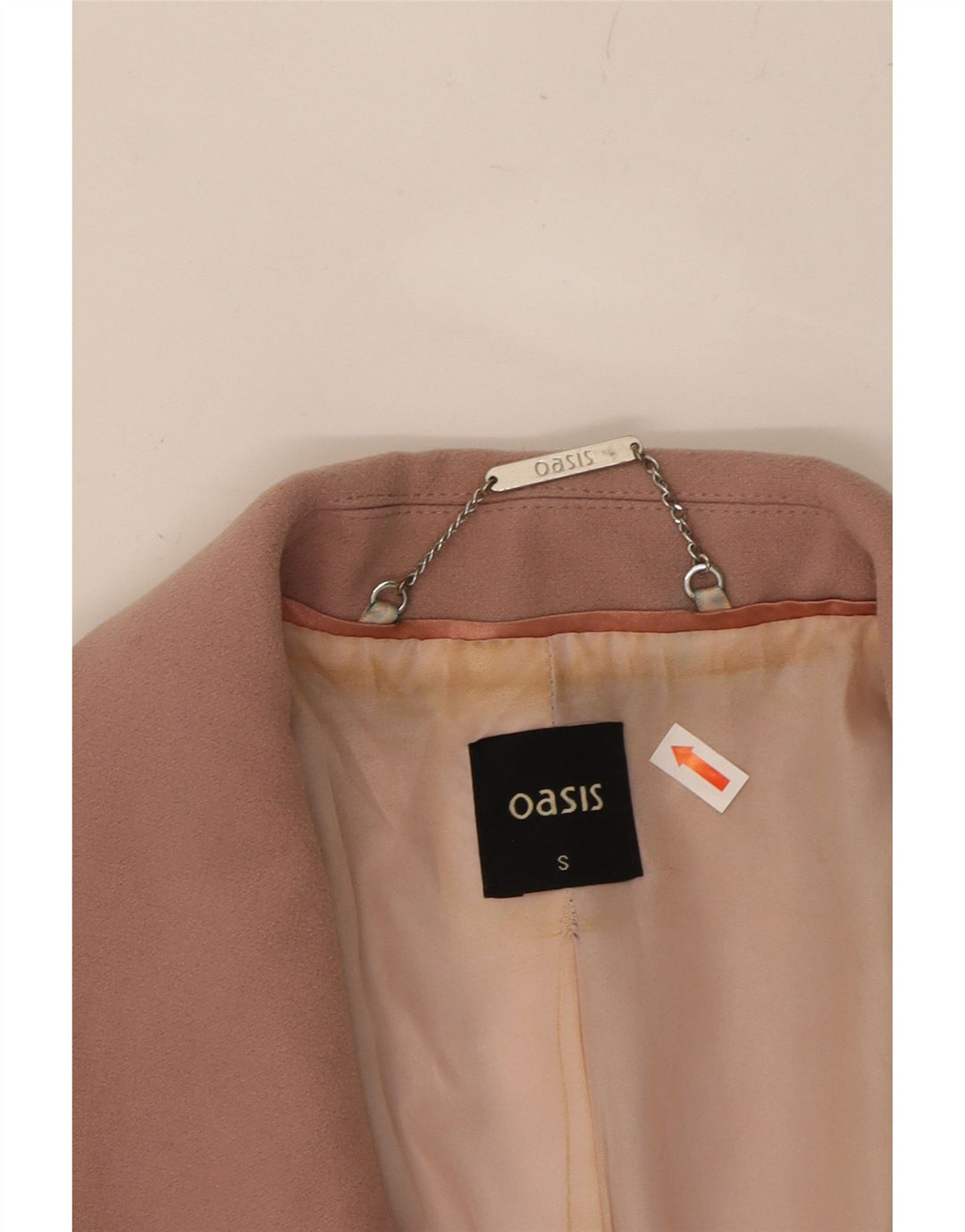 OASIS Womens Overcoat UK 10 Small Pink Polyester Vintage Oasis and Second-Hand Oasis from Messina Hembry 