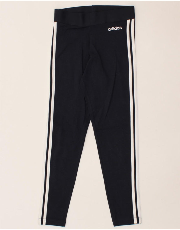 ADIDAS Womens Leggings UK 8-10 Small  Navy Blue Vintage Adidas and Second-Hand Adidas from Messina Hembry 