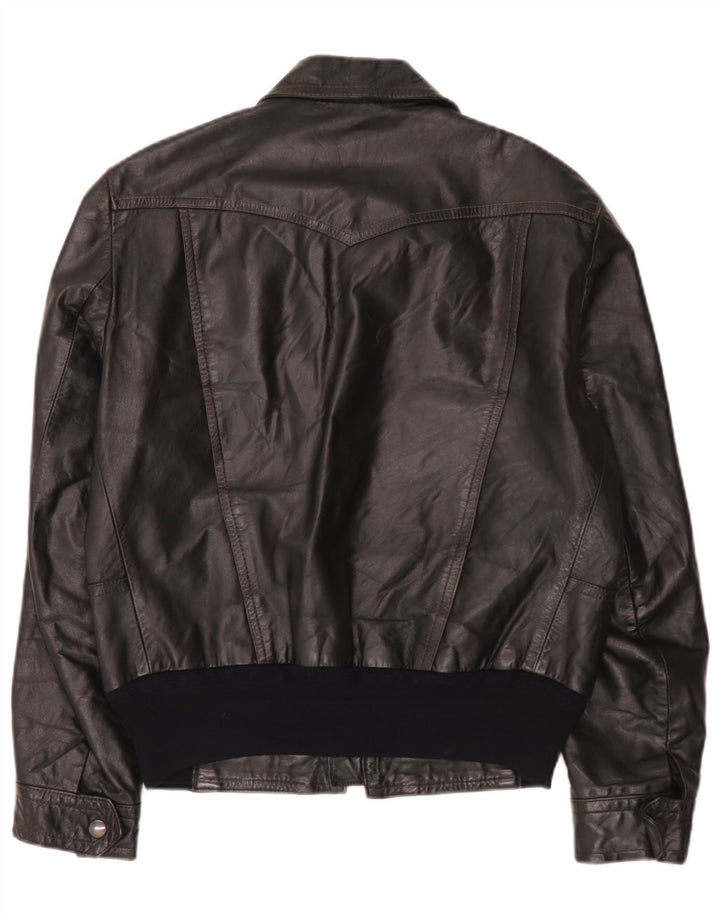 Fibok Mens Leather Jacket IT 54 2XL Black