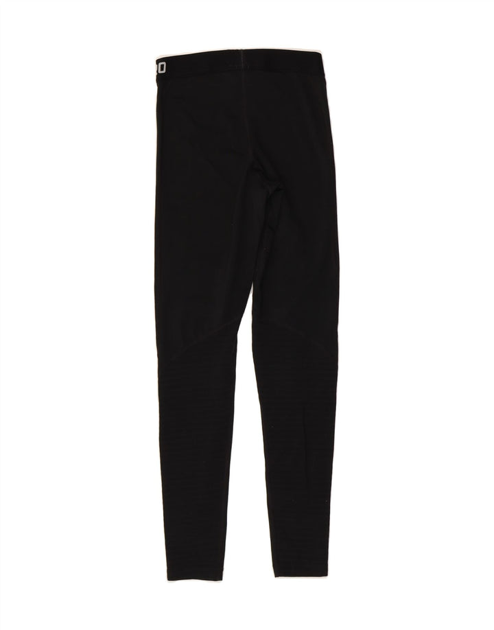 NIKE Womens Dri Fit Graphic Leggings UK 10 Small Black Polyester Vintage Nike and Second-Hand Nike from Messina Hembry 