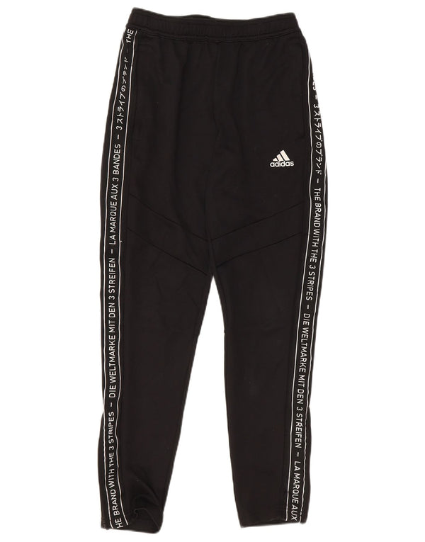 Adidas Boys Aeroready Graphic Tracksuit Trousers 11-12 Years Black