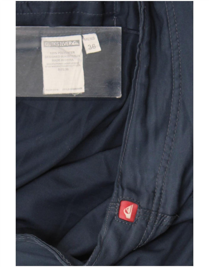 Quiksilver Mens Graphic Swimming Shorts Large Navy Blue Polyester