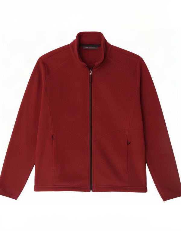 Marks & Spencer Womens Fleece Jacket UK 22 3XL Burgundy Polyester
