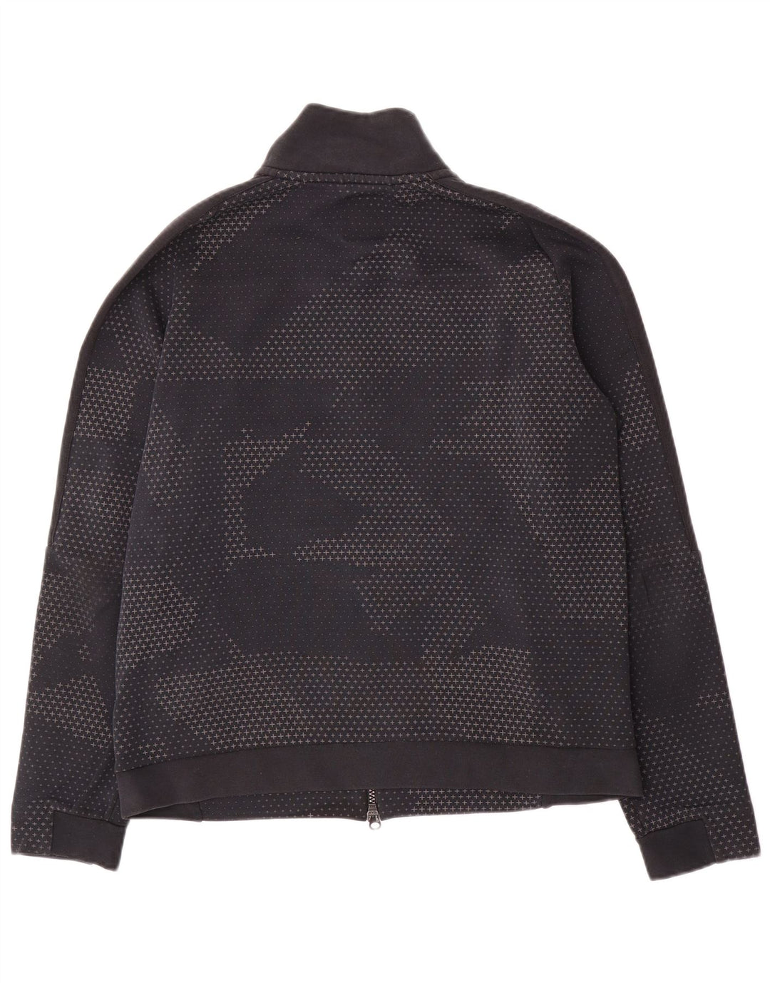 Nike Mens Tracksuit Top Jacket Medium Navy Blue Spotted Cotton