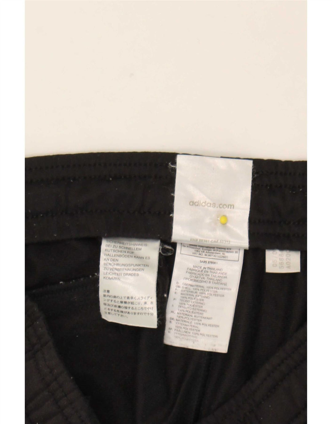 Adidas Mens Tracksuit Trousers Small Black Polyester