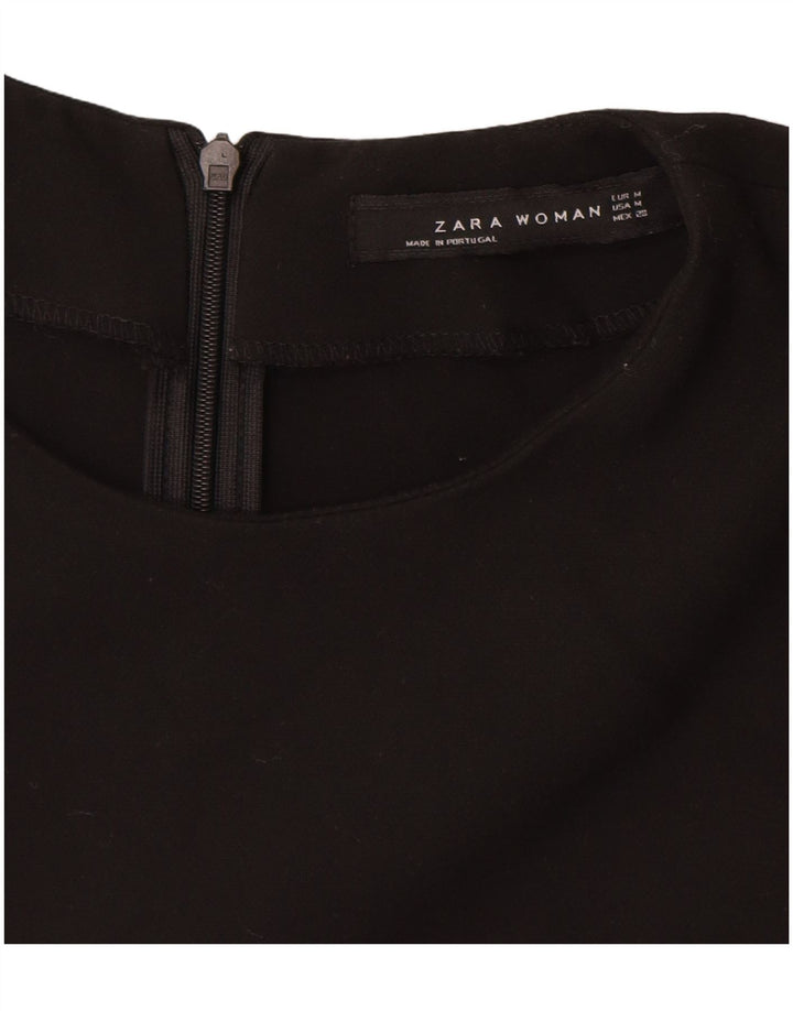 ZARA Womens Sleeveless Sheath Dress UK 12 Medium Black