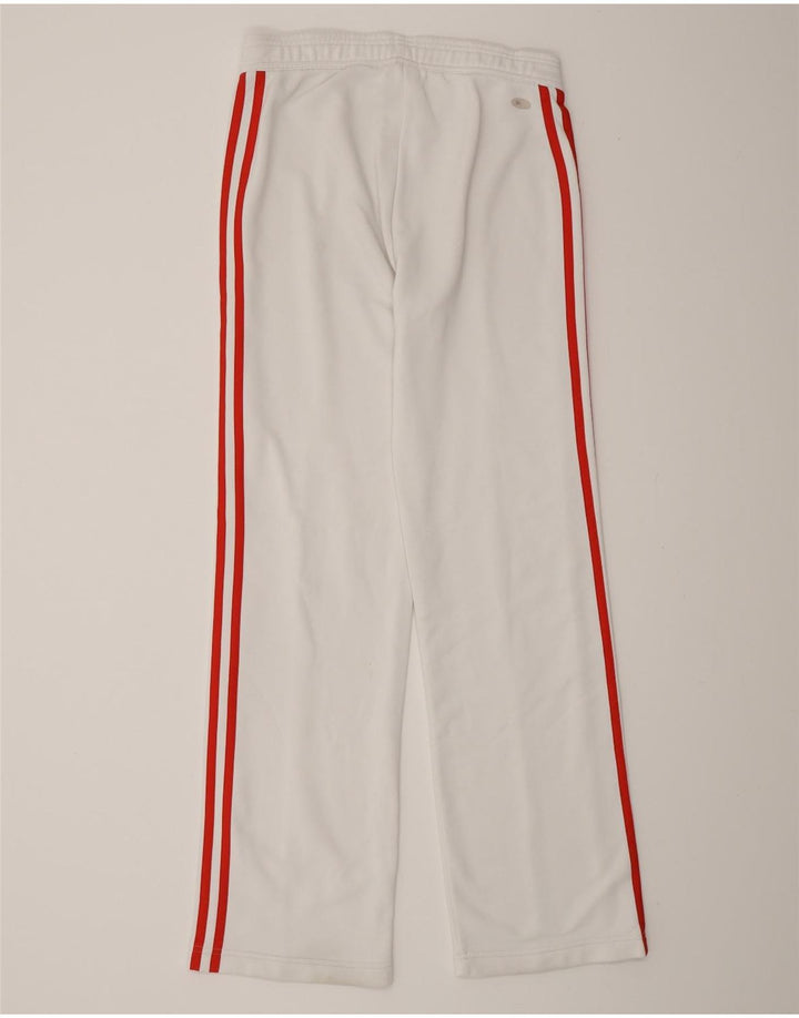 Adidas Womens Tracksuit Trousers UK 10 Small White Polyester