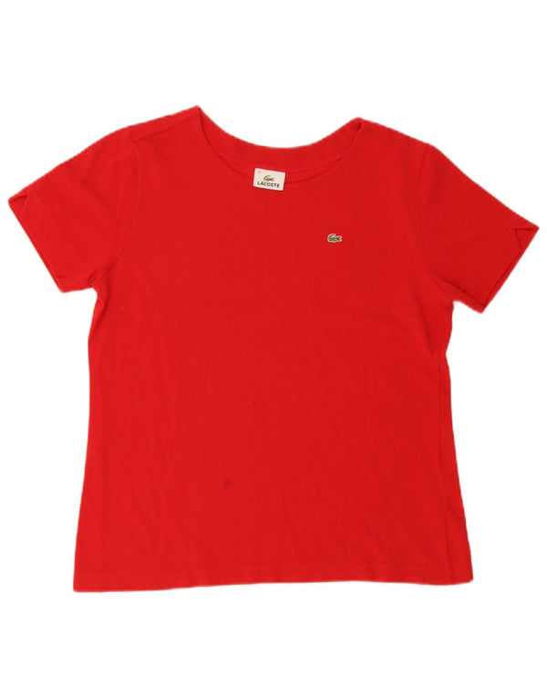 LACOSTE Womens T-Shirt Top Size 44 Large Red