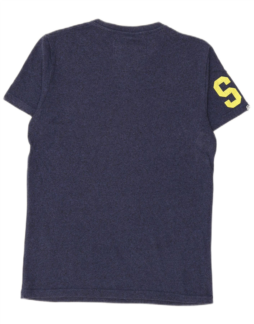 SUPERDRY Mens Graphic T-Shirt Top Medium Navy Blue Cotton
