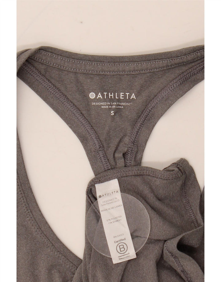 ATHLETA Womens Vest Top UK 8 Small Grey Polyester