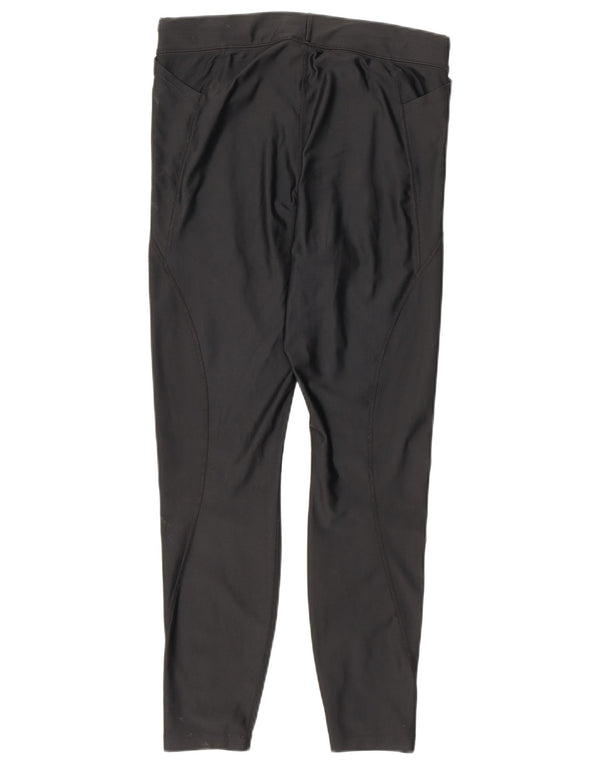 Nike Womens Dri Fit Crop Leggings UK 12 Medium Black Polyester
