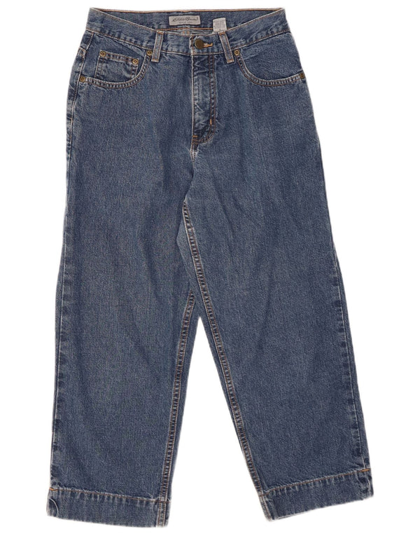 Eddie Bauer Womens High Waist Cropped Jeans US 4 Small W24 L23 Blue Cotton