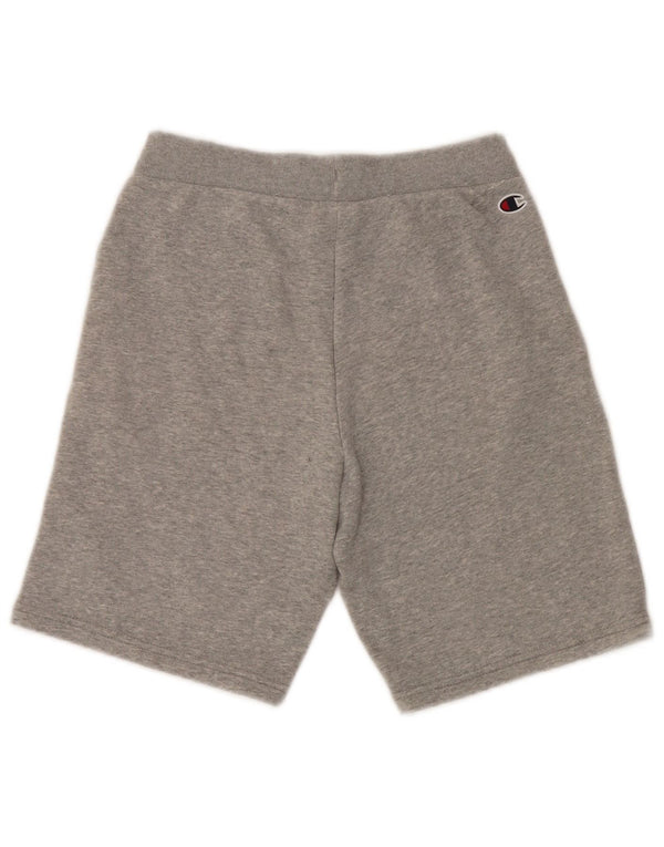 CHAMPION Boys Graphic Sport Shorts 11-12 Years Large Grey