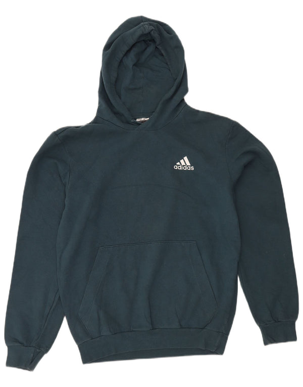 Adidas Mens Hoodie Jumper Small Green Cotton