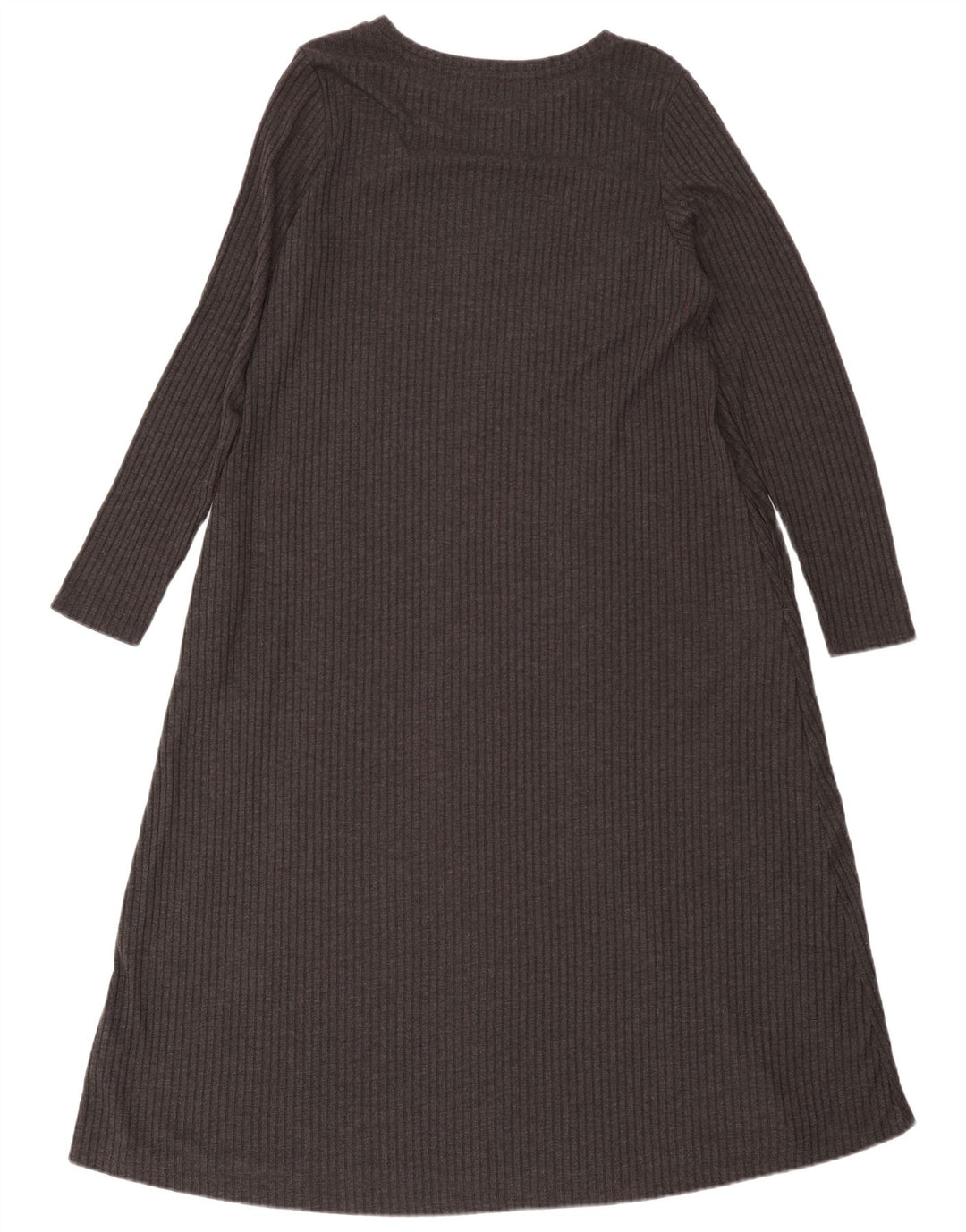 Marks & Spencer Womens Long Sleeve Maxi Dress UK 16 Large Grey Polyester