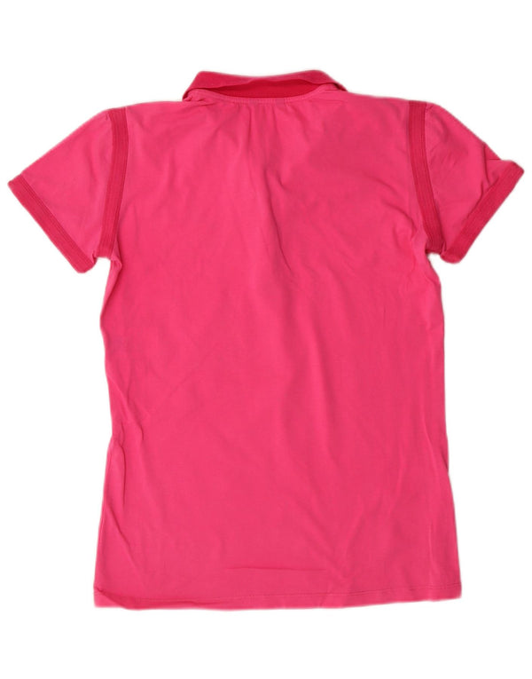 HARMONT & BLAINE Womens Polo Shirt UK 14 Large Pink Cotton