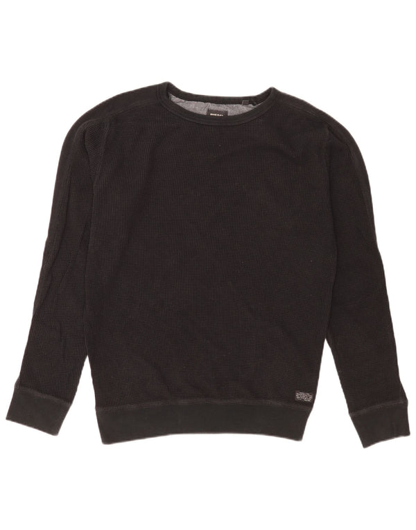Diesel Mens Sweatshirt Jumper Medium Black Cotton