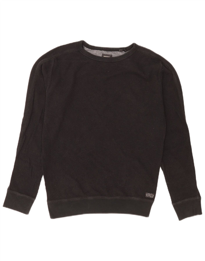 Diesel Mens Sweatshirt Jumper Medium Black Cotton