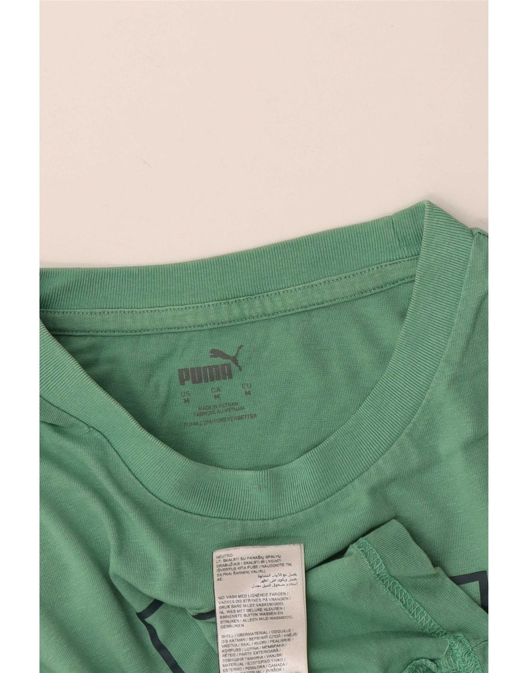 Puma Mens Graphic T-Shirt Top Medium Turquoise Cotton