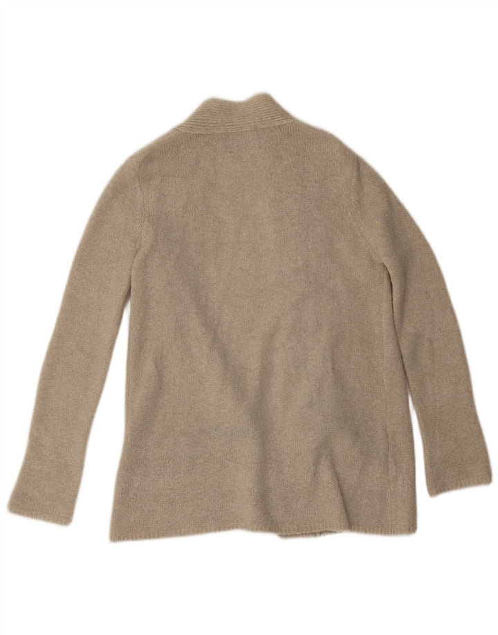 Zara Womens Open Cardigan Sweater UK 10 Small Beige