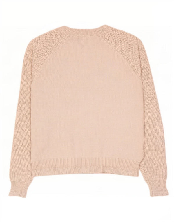Marks & Spencer Womens Boat Neck Jumper Sweater UK 14 Medium Off White